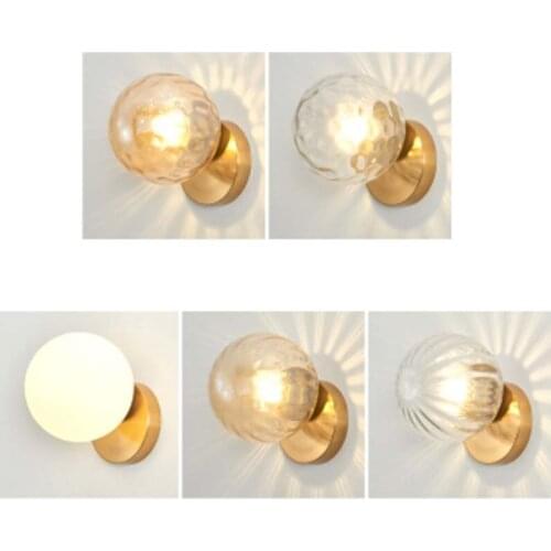 American minimalist staircase aisle porch wall lamp postmodern bedroom bedside lamp balcony art light luxury glass lamps