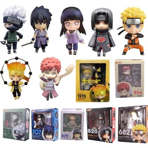 Anime Figures Naruto Kakashi #724 Gaara Hyuga Hinata #879 Sasuke #707 Uzumaki #682 Itachi Model PVC Toys Action Figma Shippuden