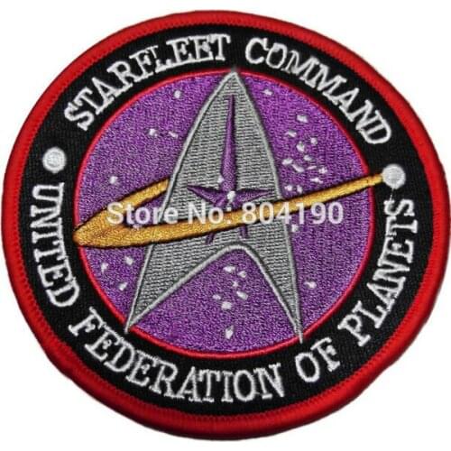 4" Starfleet Command The Next Generation Movie TV Baseball Cap Iron On Patch Comstume free embroidery Dropship