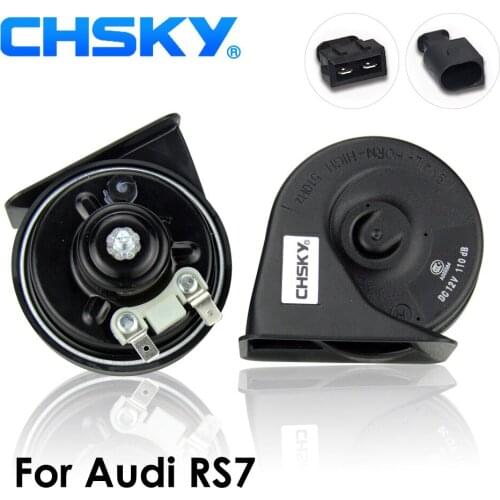 CHSKY Car Horn Snail type Horn For Audi RS7 2010 to Now 12V Loudness 110-129db Horn Long Life Time High Low Klaxon