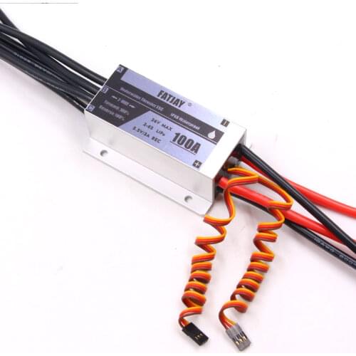 FATJAY 100m Underwater IPX8 25.2V 100A Waterproof Brushless ESC One turn two for 2 motors differential ROV submarine thruster