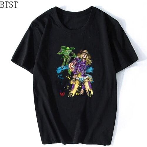Jojo Julius Caesar Zeppeli cool men t-shirt anime printed Kawaii Cartoon T-shirt casual Harajuku Funny Summer Top Female/male