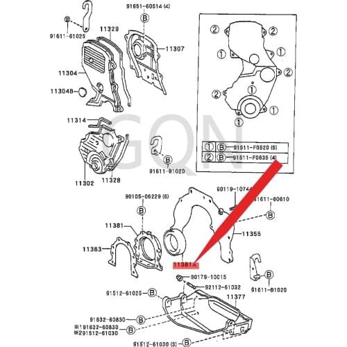 Engine rear oil seal 1996-Toy ota CAR INA FFC ELI CAC ROW NCO MFO RTI PS UM crankshaft rear oil seal oil seal (rear crankshaft)