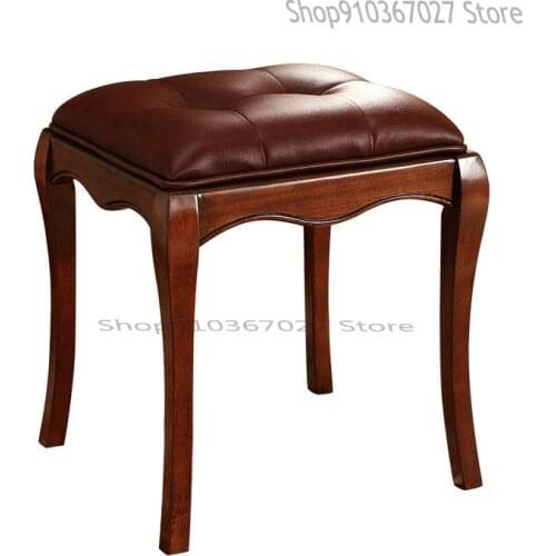 European Style Furniture, Dressing Stool, Makeup Stool, Solid Wood Shoe Changing Stool, American Guzheng Piano Stool