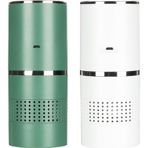 Mini Air Purifier USB Plug in Portable Desktop Air Cleaner with Night Light Low Noise Small Air Purifier