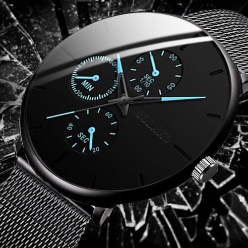 2020 Fashion Casual Quartz Wristwatches for Men Calendar Watch Stainless Steel Belt Watches Luxury Mens Watches Reloj Hombre