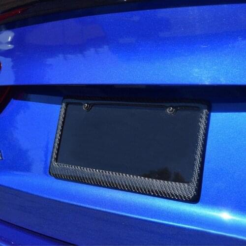 1pcs Carbon Fiber License Plate Frame Tag Car Cover Original 3k Twill For US Or AU
