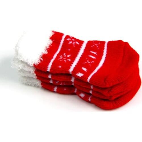 Pet Christmas Warm Cotton Socks Cat Winter Warm Socks Non-slip Dog Socks Cute Kiteen Pet Shoes Socks NewYear Gift Pet Supplies
