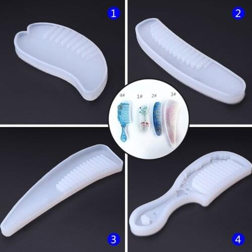 95AB Silicone Mold DIY Jewelry Comb Making Decorative Craft Handmade Epoxy Resin Tool