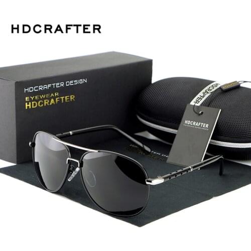 HDCRAFTER Brand Designer Polarized Sun Glasses for Men Driving Male Sunglasses Fashion Eyewear oculos de sol masculino Wholesale