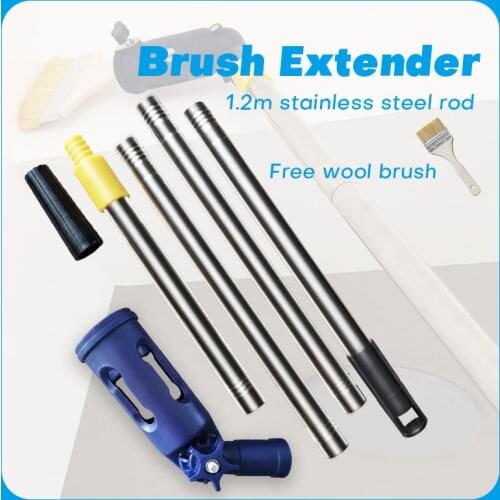 Paint Brush Extender+Extension Pole kit Clamping tool Telescopic Rod set Paint Handle Tools for Painting the ceiling