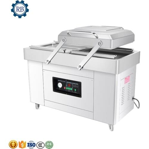 Factory Price eanut beef meat fish seeds tabletop double industrial chamber food vacuum sealing machine