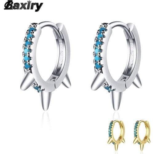 New 925 Sterling Silver Gold Hoop Earrings For Women Luxury Fashion Jewelry Colored Original Designer Crystals Huggie Earring
