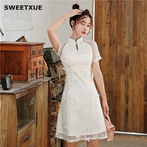 SWEETXUE Lady 2021 Summer Girl Cute Kawai Lace Party Dress Women Vestido de mujer