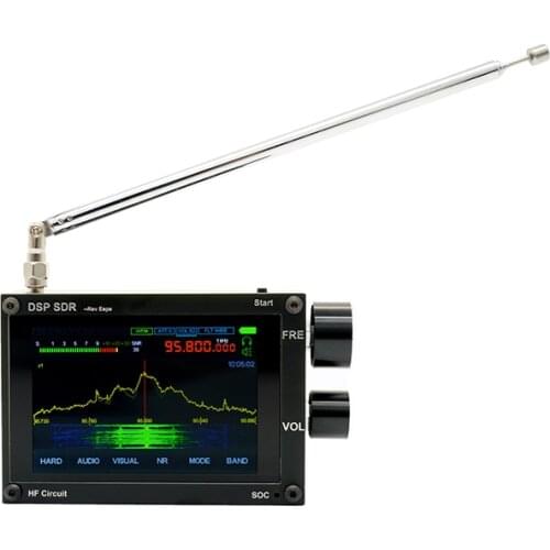 4-layer PCB Thicker 3.5" 50KHz-200MHz Malachite DSP SDR Receiver Malahit SDR Shortwave Radio Receiver With Battery Speaker