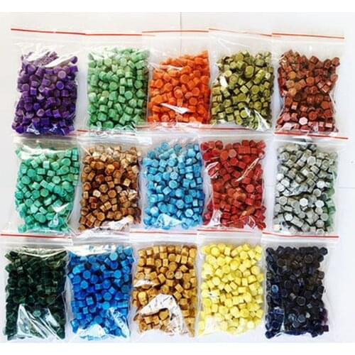 100PCs Multicolor DIY Gold Wax Seal for Sealing Beads Envelope Wedding Packaging Postcard Postage Stamps Scrapbooking Stamping