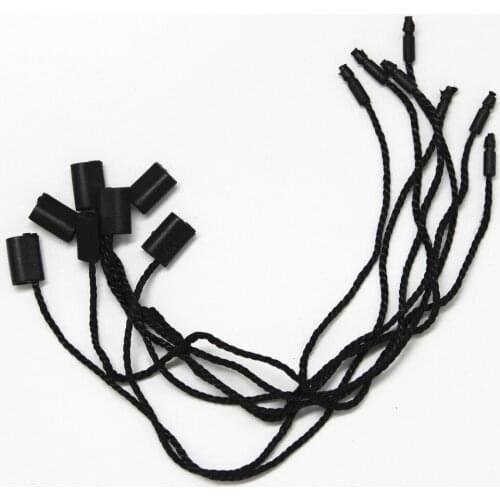 300pcs/lot garment hang tag string 7'' paper tag rope black hang tag string cord