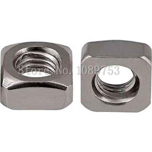 50Pcs M3 M4 M5 M6 304 Stainless Steel Square Nut