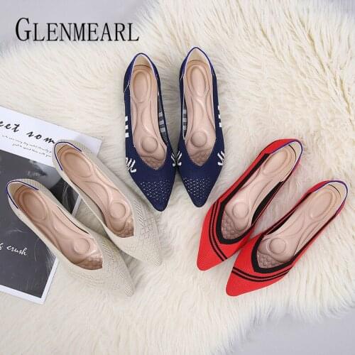 Brand Women Loafers No-slip Casual Flats Fashion Shoes Ladies Flat Softsoled Pointed Shoes Large 35-40 Womens Single Shoes 2021