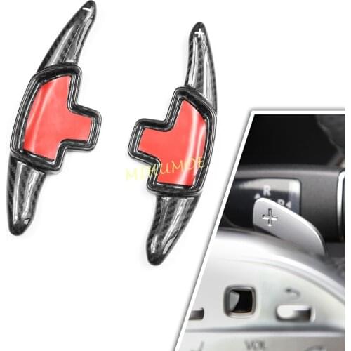 Black Carbon Fiber Steering Wheel Paddle Shifter For Mercedes W205 W213 W222 W463 C257 H247 X156 X253 W166 C118
