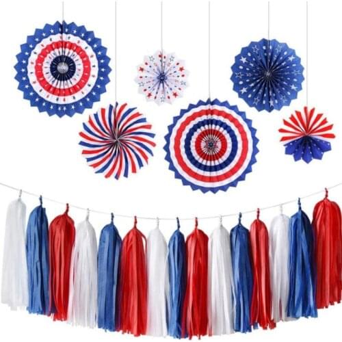 Birthday Party Paper Fan Flower Aluminum Film Letter Balloon Set Independence Day Baby Shower Grand Event Decoration Globos