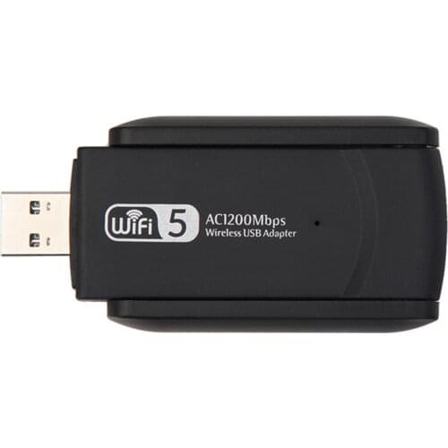 2.4g+5.8g Dual Band USB 3.0 Wireless Network Card WiFi Adapter High-Speed 1200mbps for Desktop Laptop