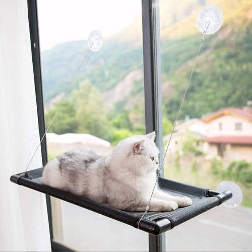 Pet Cat Hammock For Cats Hanging Beds Heavy Suction Cups Bearing 20kg Window Seat Cat Bed Hammock For Cats Comfortable Pet Bed