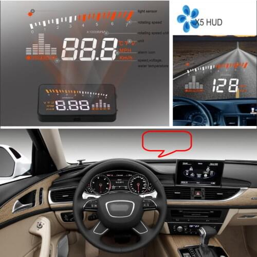 HUD Head Up Display For Audi A1/A2/A3/A4/A5/A6/A7/A8/TT Car HUD AUTO OBD Safe Driving Screen Projector Vehicle Windshield
