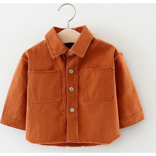 Korean Children Jacket for Girls 2019 Spring Brand New Baby Boy Long Sleeve Cardigan Toddler Child Western Loose Solid Jackets