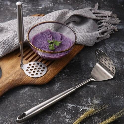 Kitchen Cooking Fruit Vegetable Tools Stainless Steel Manual Potatoes Mashers Ricers Mashed Chip Compactor Mud Machine