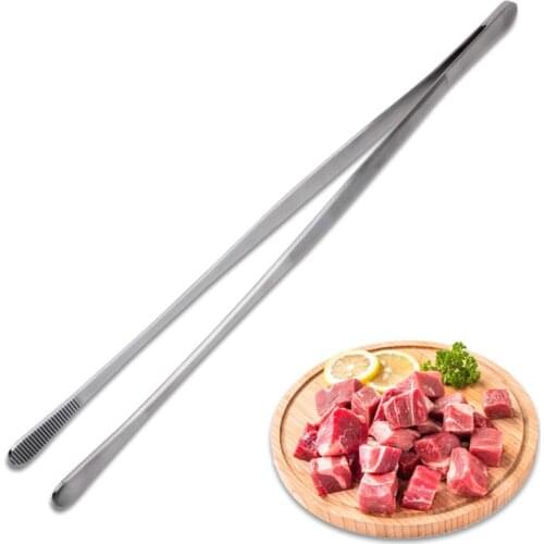 Cooking Salad Serving Kitchen Tool Stainless Steel Heat Resistant Food Clip BBQ Tongs Grilling Accessories Tweezer Portable Chef