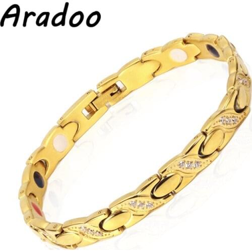 ARADOO Magnetic Health Energy Anti-Radiation Strengthen Immunity Maintains Slimness Improves Skin Quality Bracelet