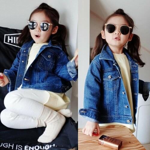 Fashion Casual Toddler Kids Girls Denim Jean Fall Jacket Button Coat Outwear Tops Outwear 1-6Y