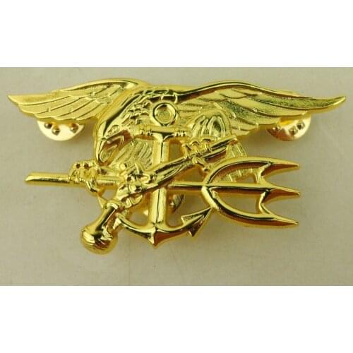 United States Navy SEALs Special Warfare insignia SEAL Trident Badge Golden