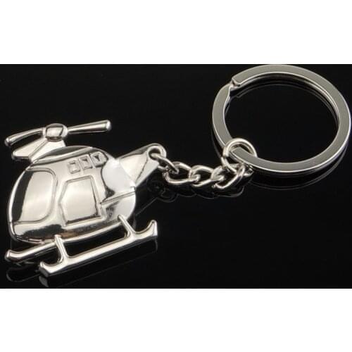 New arrival Helicopter key chain Plane helicopter key ring New helicopter metal key chain civil aviation pendant