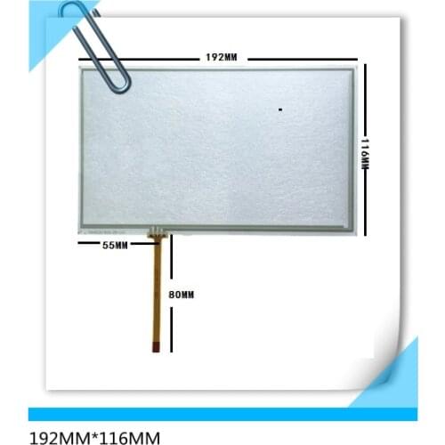 New 8 inch 192*116 192*117 car DVD navigation four-wire resistance touch screen 192MM*116MM free shipping