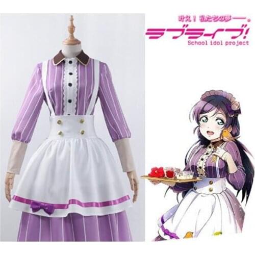 Anime Cosplay Clothing Love Live Cosplay Costumes Tea Party Nozomi Tojo Maid Dress Lolita Dress A