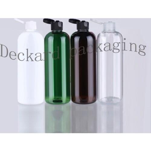 Wholesale 10X500ml plastic bottle flip top cap,500cc cosmetics packaging containers with screw lids,Container for lotion shampoo
