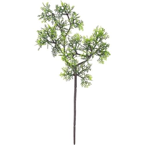 Plastic Fake Artificial Pine Cypress Plant Bonsai Tall Vase Garden Home Office Decor