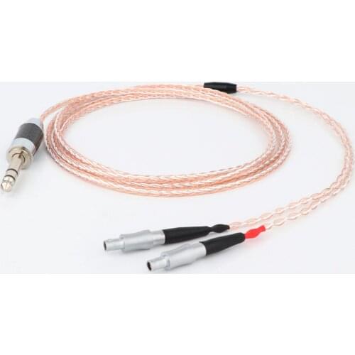 Preffair 6.35mm 4pin XLR Balanced Male 8Cores 7N OCC Single Crystal Copper Headphone Upgrade Cable for HD800 HD800S Headphone
