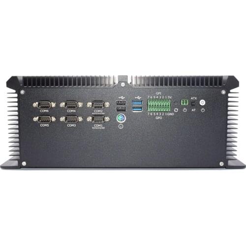 Mini Rugged Industrial Desktop PC with PS2 GPIO port 4*POE Intel Core i7 7920HQ win10pro Linux support 9-36v HD VGA DP 3display