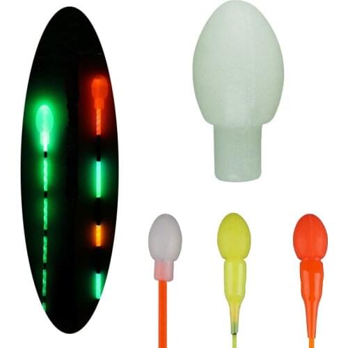 Fishing Floats Tails Transparent Rubber Beans Drift Tails Visible Signal Beans Soft Plastic Beans for Fresh Water Fishing Tackle