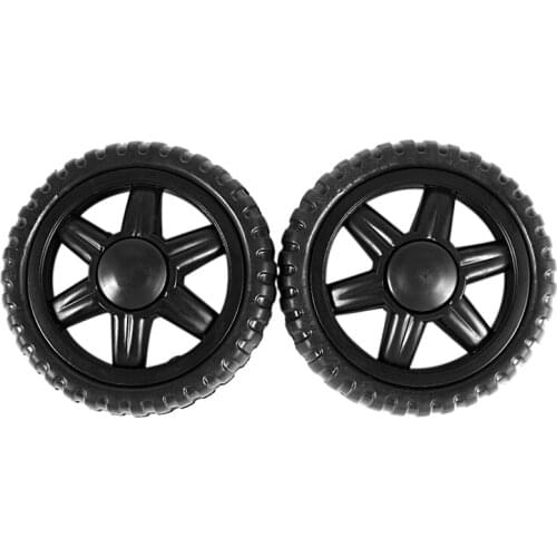 Rubber Hot Wheel Travelling Luggage Cart - Black (2 Pieces)