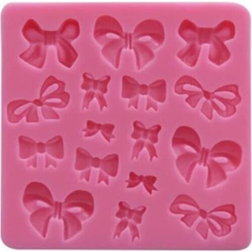 BOW Shaped Silicone Press Mold Cake Decoration Fondant Cake 3D Food Grade Silicone Mould D007
