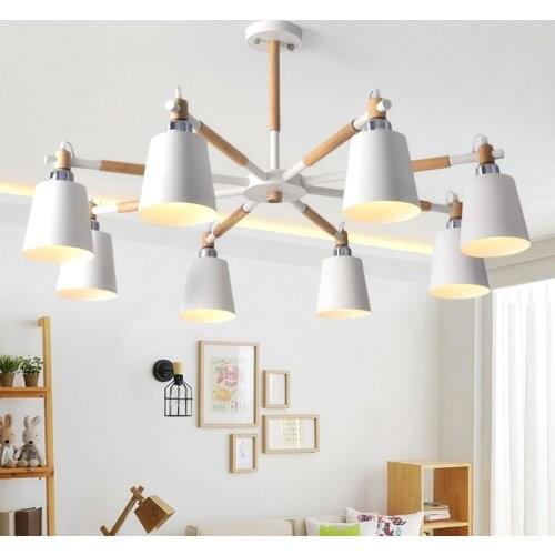 LED American Style white and black color Lampshade Free Shipping Chandelier For Bedroom Living Room Foyer Study Hotel Room