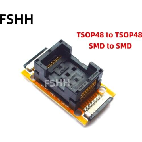 TSOP48 to TSOP48 test socket SMD-SMD On line test socket nand flash chip TSOP48 0.5mm