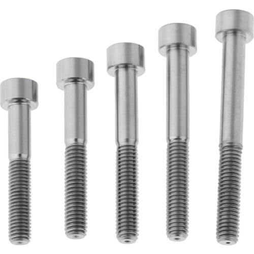 Universal M6 Titanium Alloy Bicycle Disc Brake Caliper / Handlebar Stem Screw Bolt & Washer for Mountain MTB Road Bike Cycling