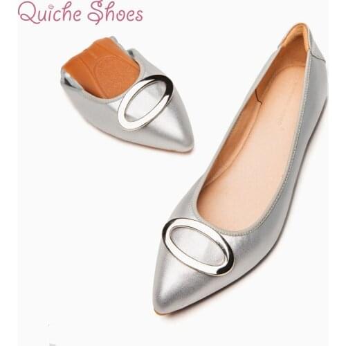 2021 Spring Women Flats Slip on Flat Shoes Ballet Flats White Wedding Shoes Pointed Toe Comfortable Shoes Grandmother Boat Shoe