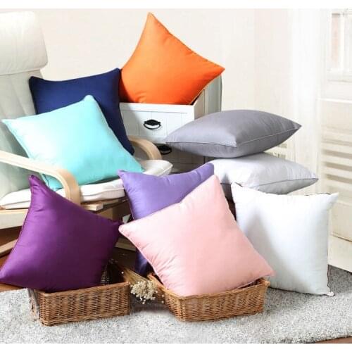 1-piece Cotton 600TC Hotel Square Pillowcase,13 Solid Color pillow case Bedding,45 55 65CM pillow cover #HM50