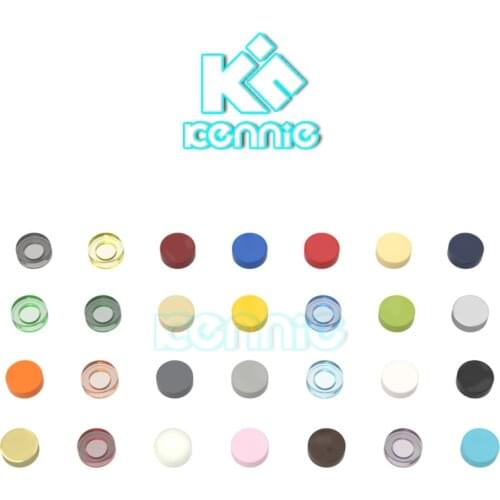 4500pcs/lot Kennie DIY MOC part building block Compatible with Hi-Tech accessories NO.98138 Flat Tile 1X1, Round